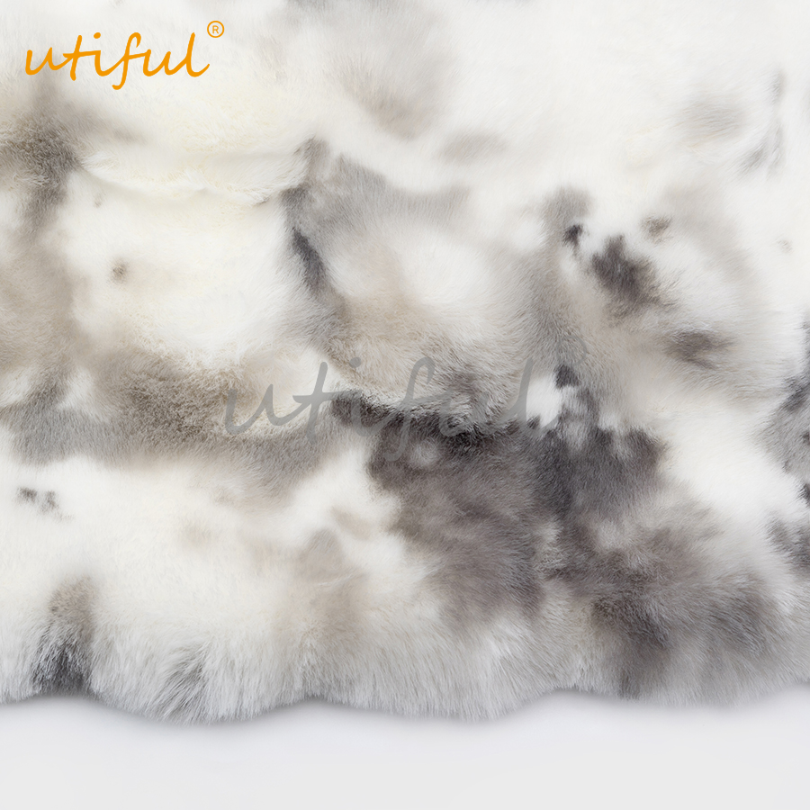 Printed faux fur throw blanket